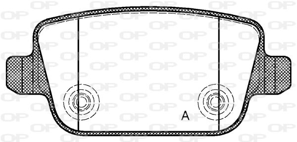 OPEN PARTS Комплект тормозных колодок, дисковый тормоз BPA1256.00